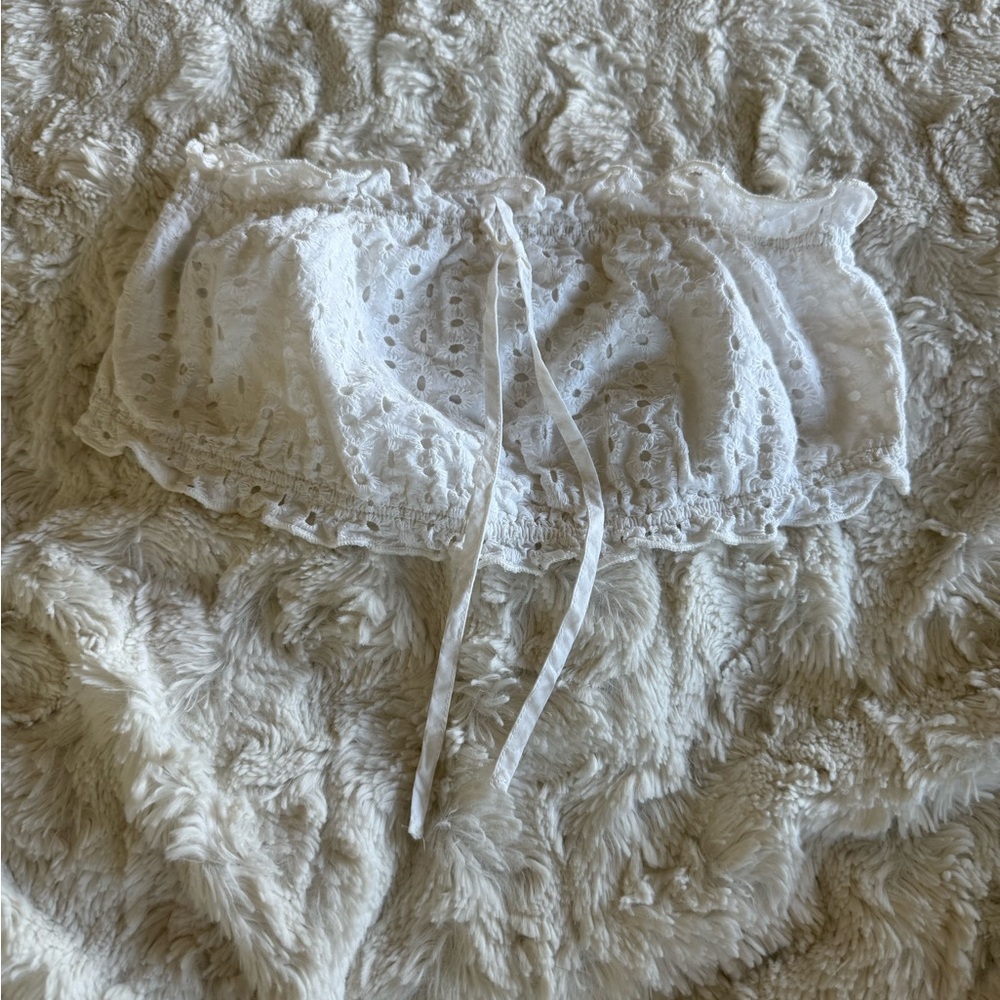 SHEIN White Bandeau Intimates Sleepwear